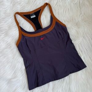 Y2K Vintage Nike Purple Racerback Tank with Red Swoosh